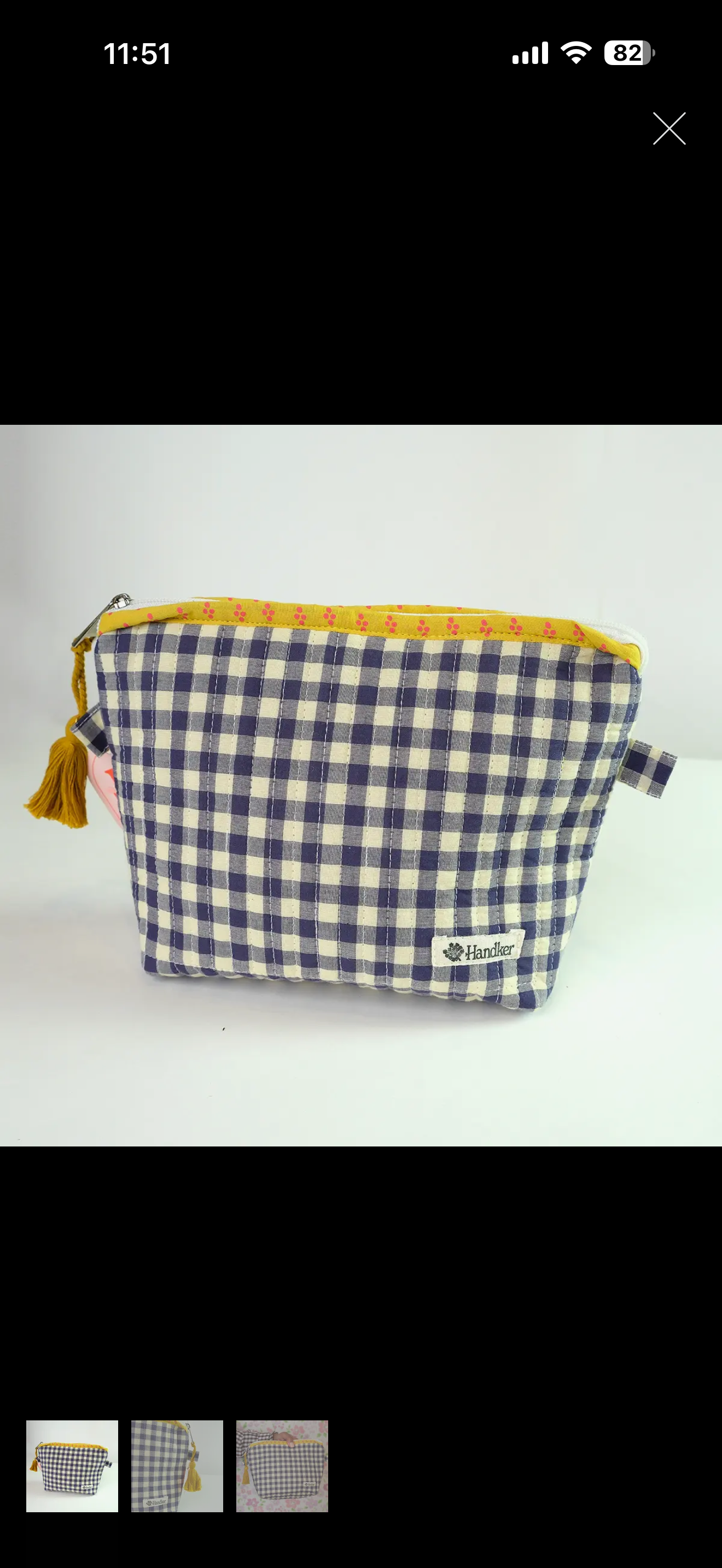 Handker Gingham Pouch