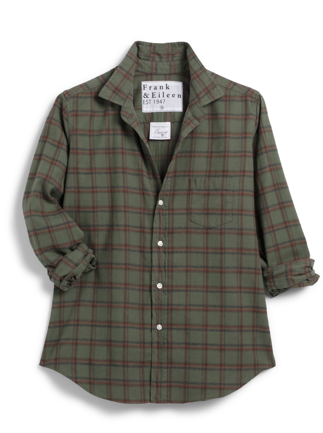 Frank and Eileen Green Plaid Barry Button Up