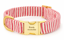 Load image into Gallery viewer, The Foggy Dog Collars (Pumpkins, Plaid, Red Stripe)
