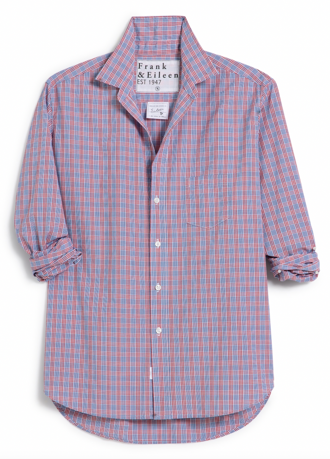 Frank and Eileen Red, Blue Plaid Button Down