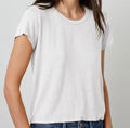 Velvet Casey Linen Tee (White)