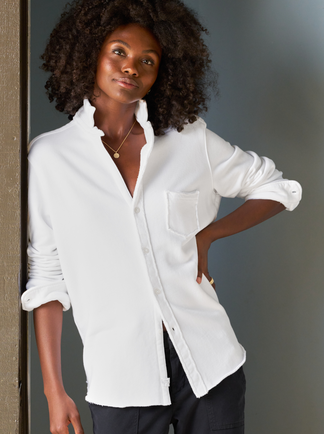 Frank and Eileen Button Down Tee Lab Eileen