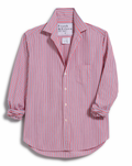 Frank and Eileen Red Stripe with Navy Button Down