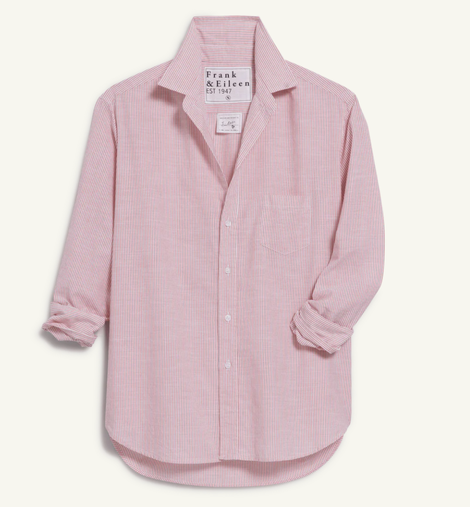 Frank and Eileen Burnt Orange Stripe Button Down