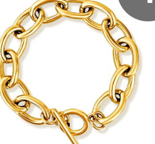 Ellie Vail Allegra Chunky Oval Chain Toggle Bracelet