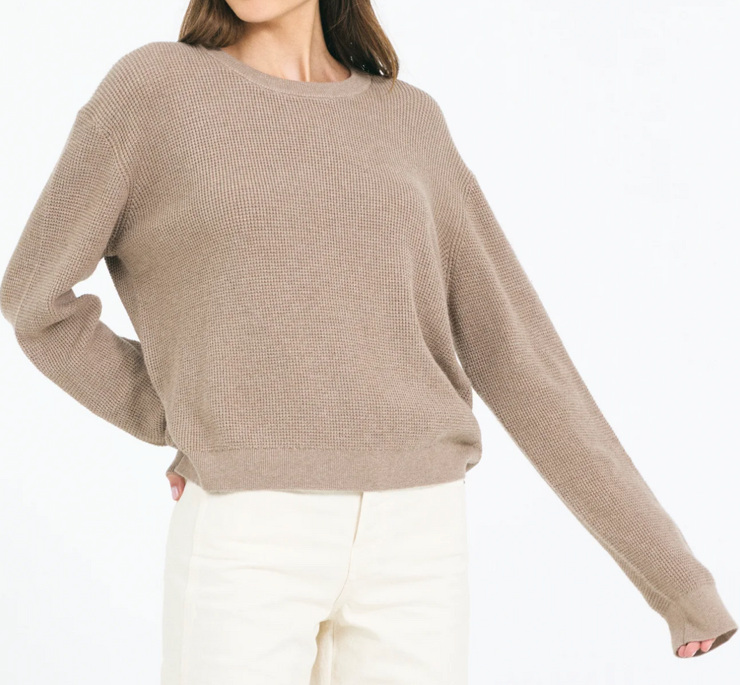 One Grey Day Francesca Pullover Sweater Stone