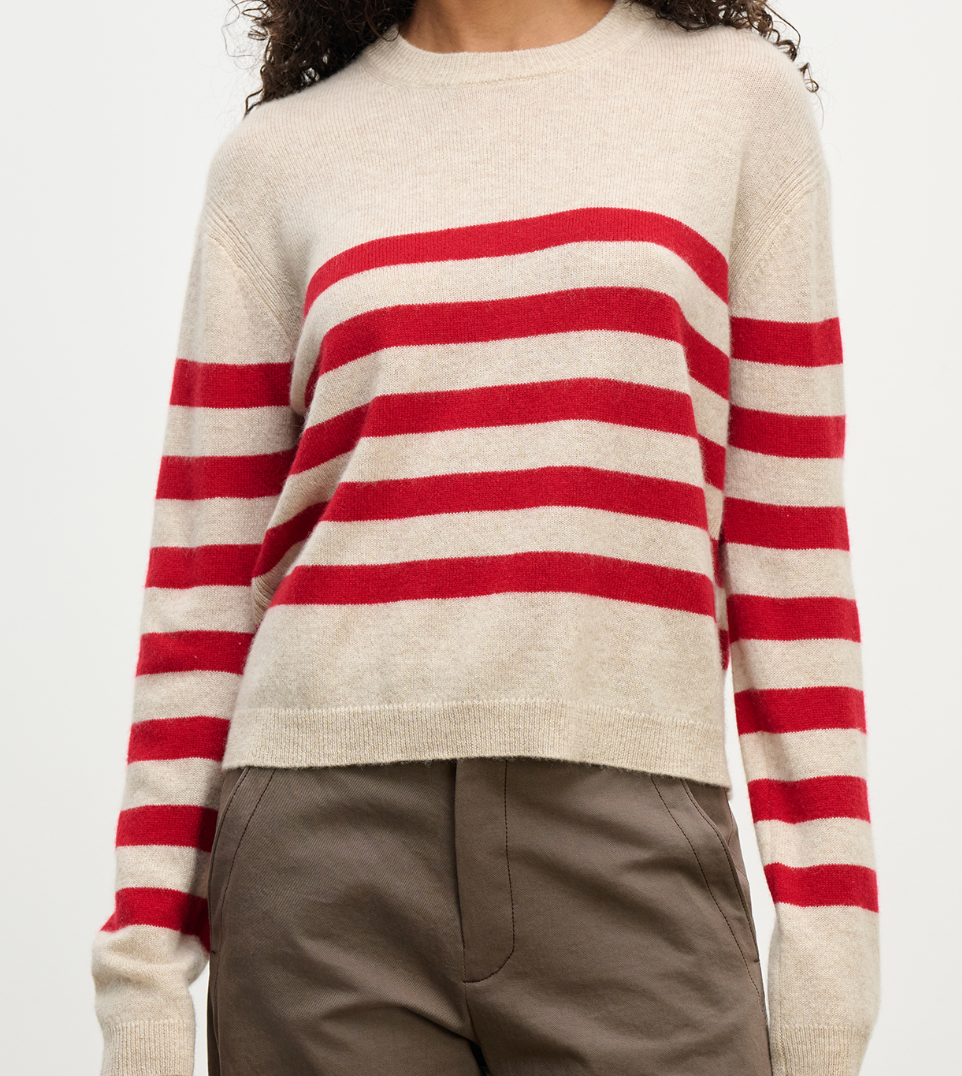 Velvet Diana Sweater Red Stripe