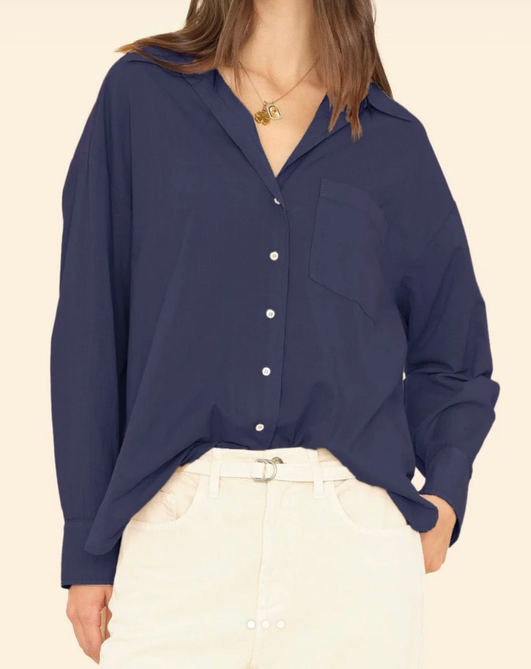 Xirena Navy Sydney Shirt