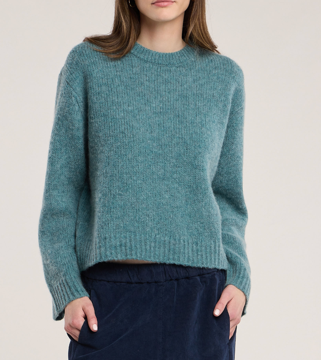 Velvet June Teal Sweater