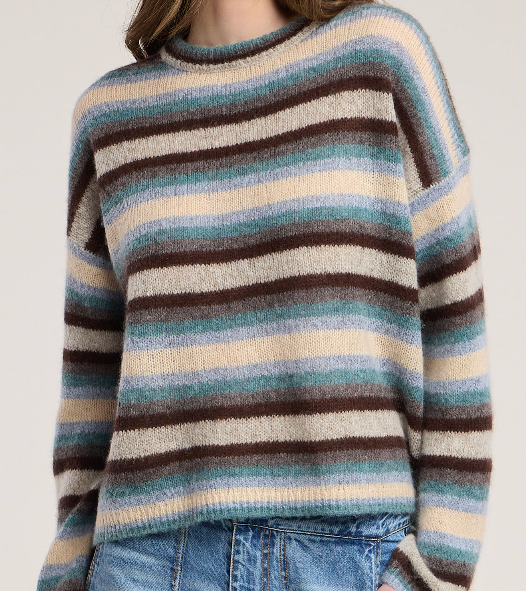 Velvet Mae Cashmere Striped Sweater