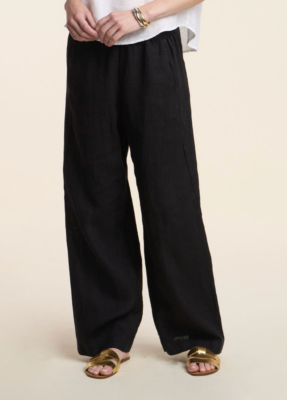 Velvet Stehpanie Linen Pants Black