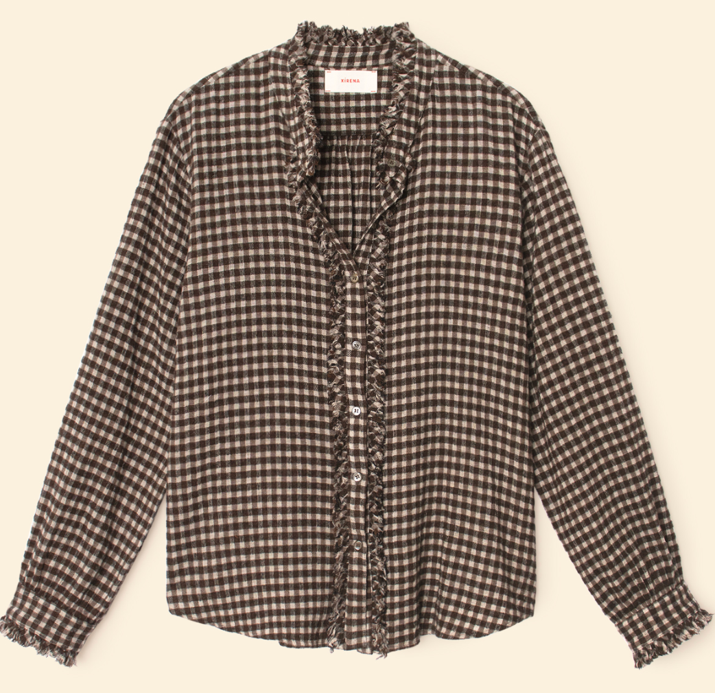 Xirena Amelie Shirt (Bourbon Rose + Walnut Brown)