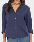Xirena Bowie Shirt (Black + Navy)