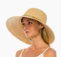 Luxury Raffia Straw Lampshade Sun Protection Hat - Upf 50+
