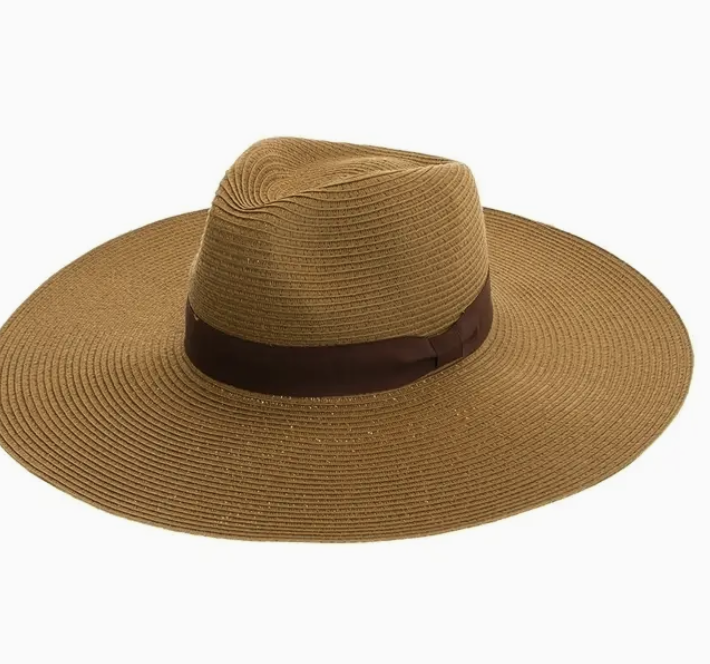 Wide Brim Fedora Sun Hat - Washable & Foldable
