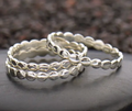 Nina Designs Sterling Silver Stacking Ring - Dot Pattern