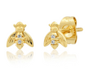 Tai Earrings $45 Gold Bee Studs with CZ