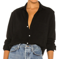 Frank and Eileen Black Woven Button Up
