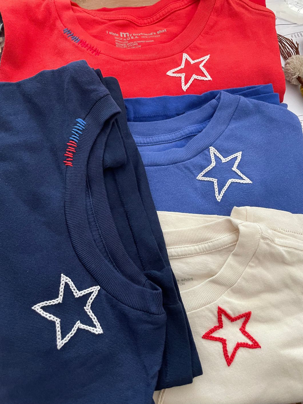 ISMBS 4th of July Star Embroidered T-Shirt